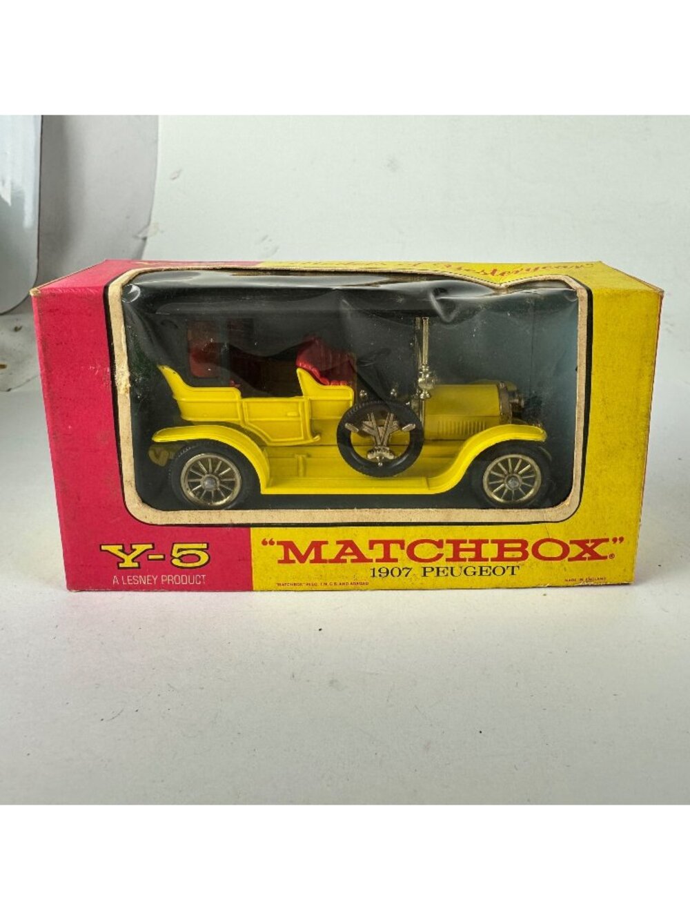 Matchbox Y-5 1907 Peugeot Die-Cast Model Car In Original Box